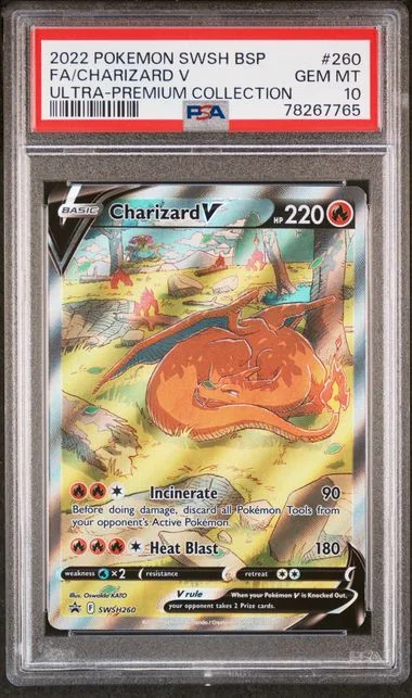 2022 Pokemon Swsh Black Star Promo Full Art/Charizard V #260 card image