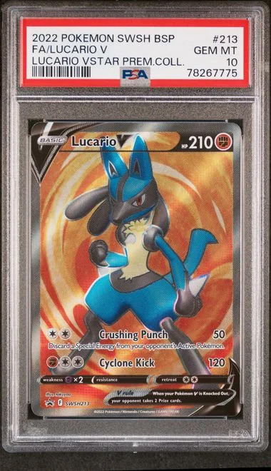 2022 Pokemon Swsh Black Star Promo Full Art/Lucario V #213 card image
