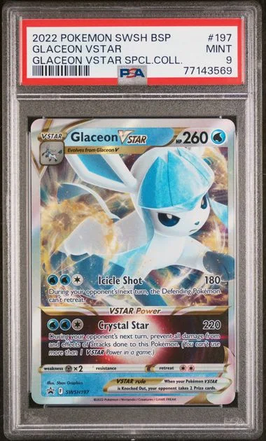 2022 Pokemon Swsh Black Star Promo Glaceon Vstar Special Collection Glaceon Vstar #197 card image