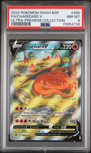 2022 Pokemon Swsh Black Star Promo Sword & Shield Ultra-Premium Collection-Charizard Full Art/Charizard V #260 card image