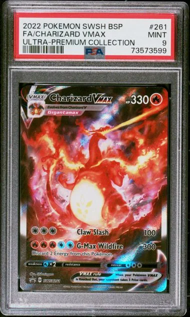 2022 Pokemon Swsh Black Star Promo Sword & Shield Ultra-Premium Collection-Charizard Full Art/Charizard Vmax #261 card image
