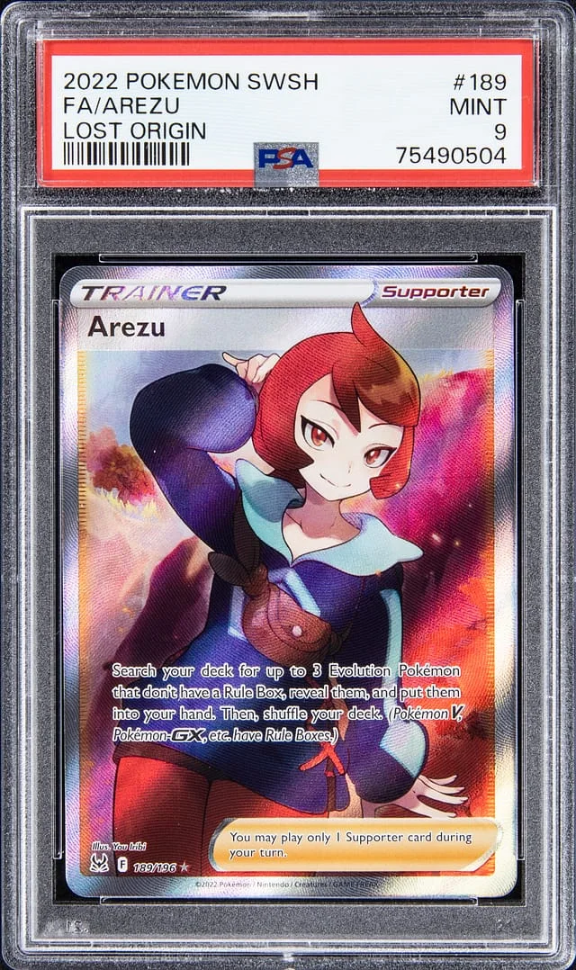 2022 Pokemon Swsh Full Art Lost Orgin Aerzu #189 card image