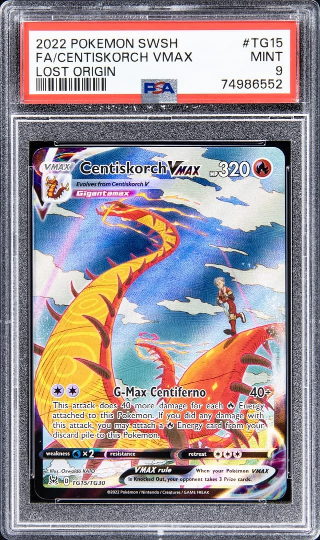 2022 Pokemon Swsh Full Art Lost Orgin Centiskorch VMAX #TG15 card image