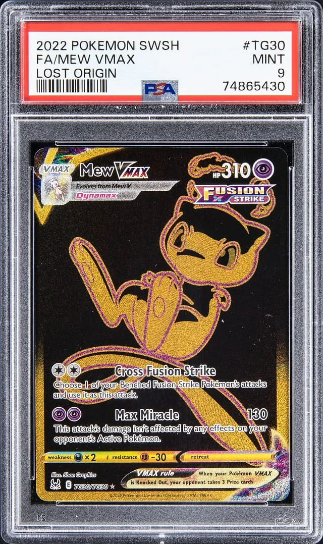 2022 Pokemon Swsh Full Art Lost Orgin Mew VMAX #TG30 card image