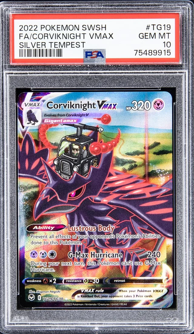2022 Pokemon Swsh Full Art Silver Tempest Corviknight VMAX #TG19 card image