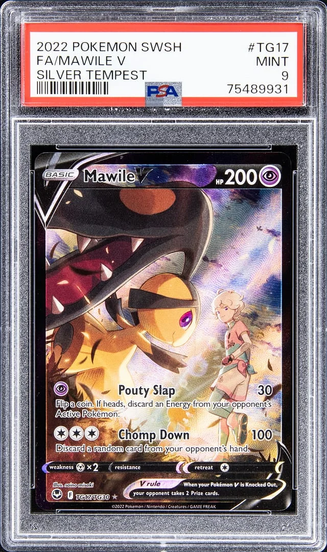 2022 Pokemon Swsh Full Art Silver Tempest Mawile V #TG17 card image