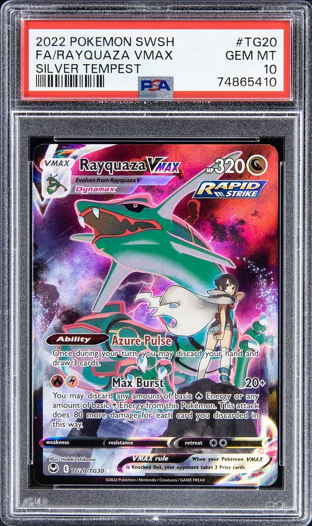 2022 Pokemon Swsh Full Art Silver Tempest Rayquaza VMAX #TG20 card image