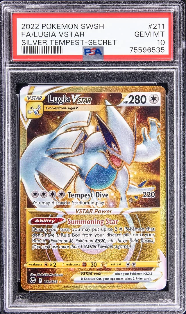2022 Pokemon Swsh Full Art Silver Tempest - Secret Lugia VSTAR #211 card image