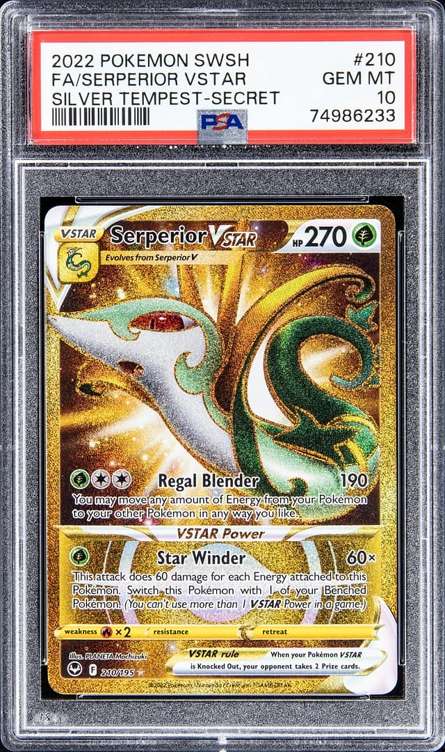 2022 Pokemon Swsh Full Art Silver Tempest - Secret Serperior VSTAR #210 card image