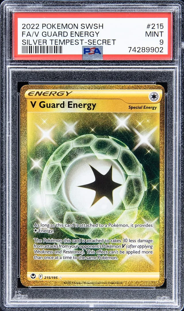 2022 Pokemon Swsh Full Art Silver Tempest - Secret V Guard Energy #215 card image