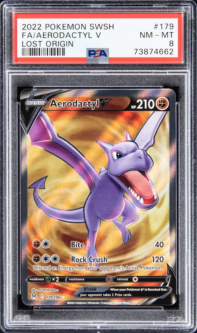 2022 Pokemon Swsh Lost Origin Aerodactyl V #176 card image