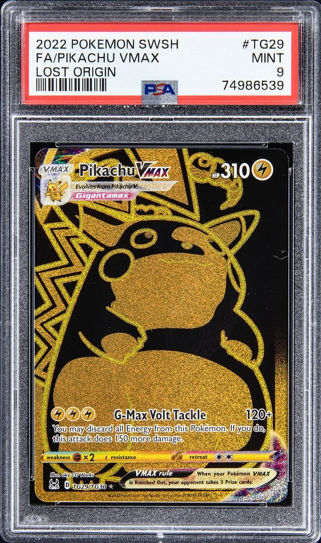 2022 Pokemon Swsh Lost Origin Full Art Pikachu VMAX #TG29 card image