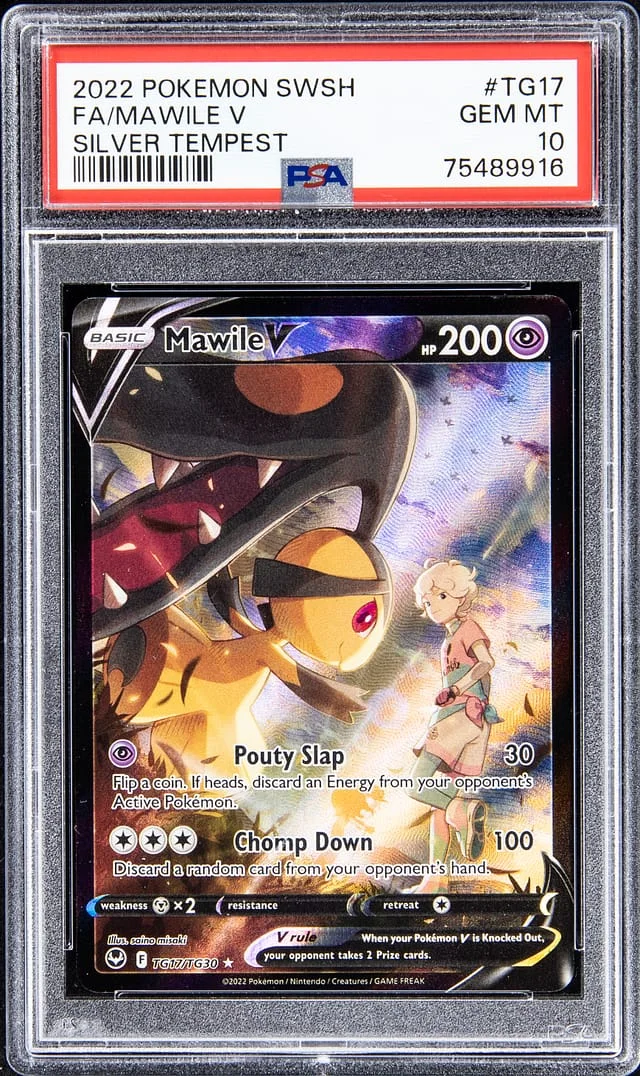 2022 Pokemon Swsh Silver Tempest Full Art Mawile V #TG17 card image
