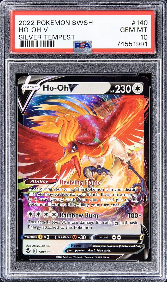 2022 Pokemon Swsh Silver Tempest Ho-Oh V #140 card image