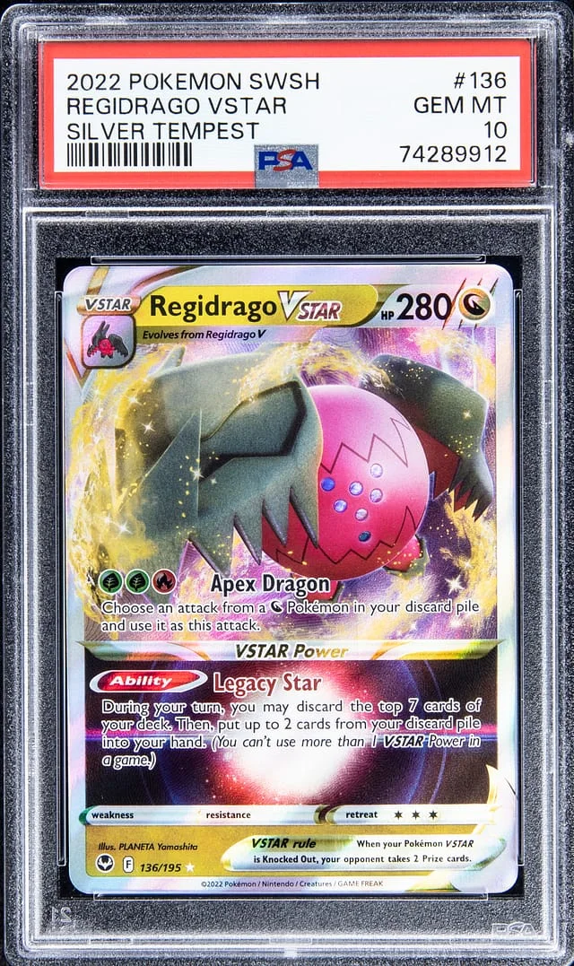 2022 Pokemon Swsh Silver Tempest Regidrago VStar #136 card image