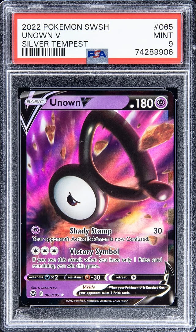 2022 Pokemon Swsh Silver Tempest Unown V #065 card image