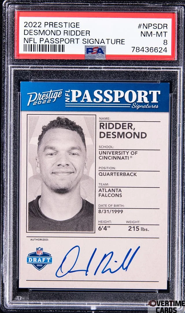 2022 Prestige Desmond Ridder NFL Passport Signature #NPSDR card image