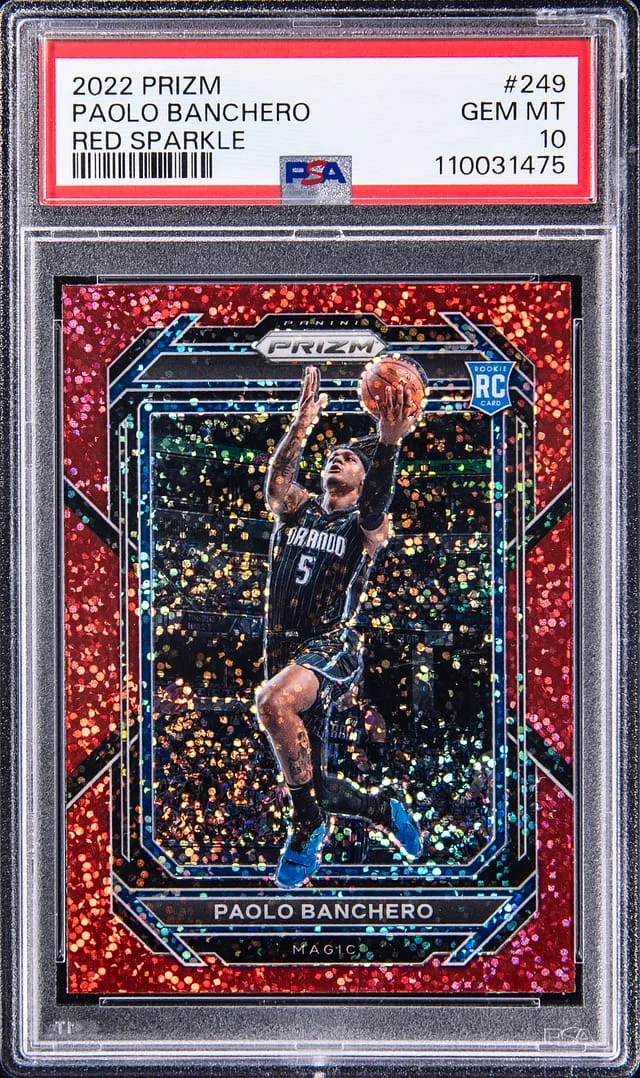 2022 Prizm Paolo Banchero Red Sparkle #249 card image