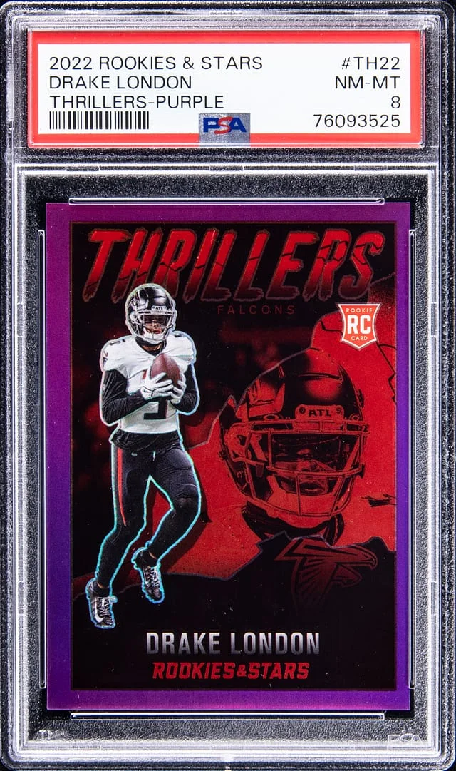 2022 Rookies & Stars Thrillers - Purple Drake London #TH22 card image
