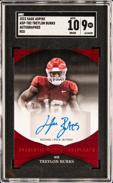 2022 Sage Aspire Autographs Red Treylon Burks #ASP-TB2 card image