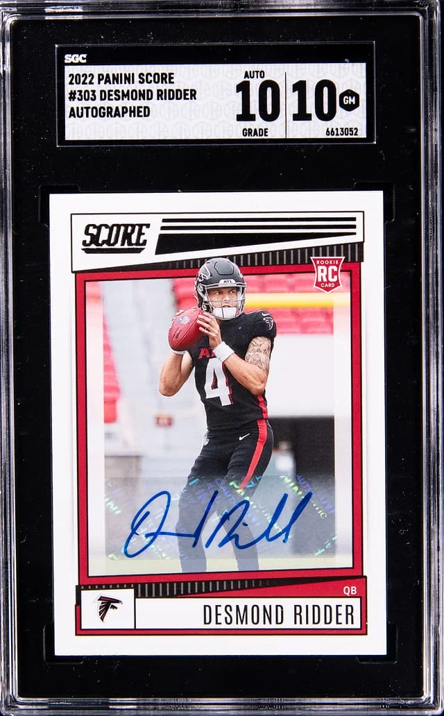 2022 Score Desmond Ridder Autographed #303 card image