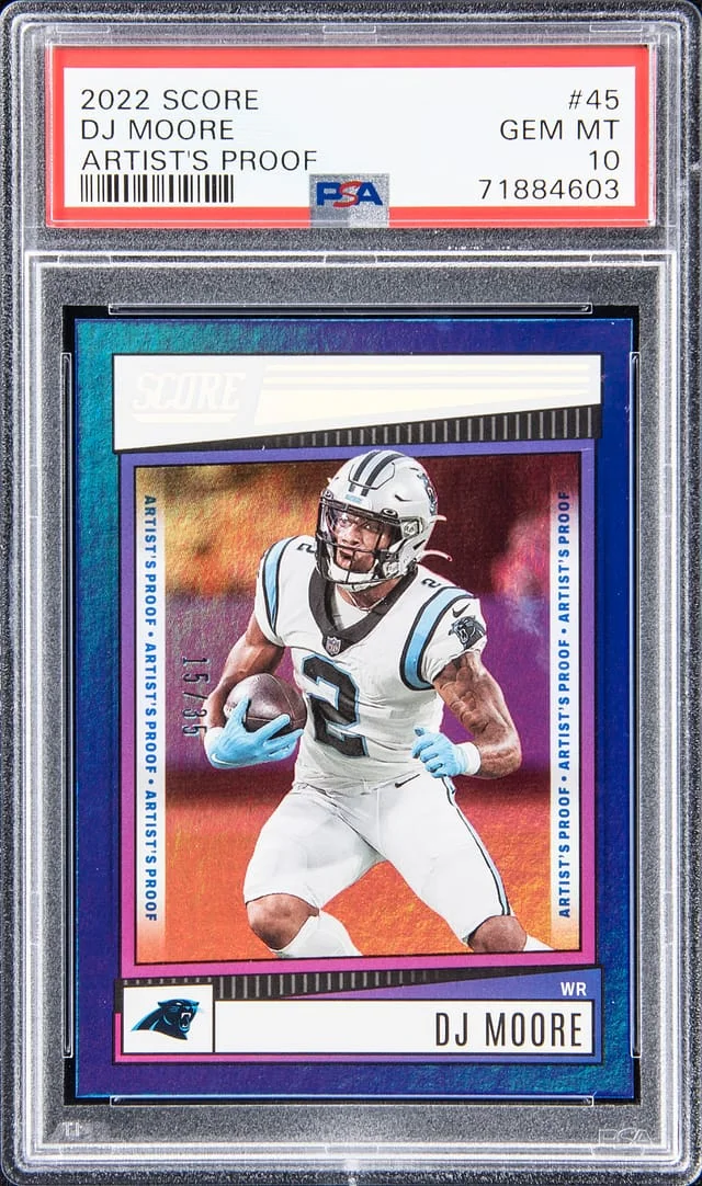 2022 Score DJ Moore Artist's Proof #45 card image