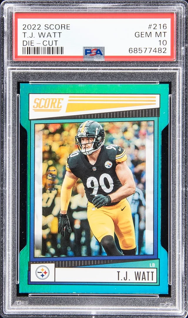2022 Score T.J. Watt Die-Cut #216 card image