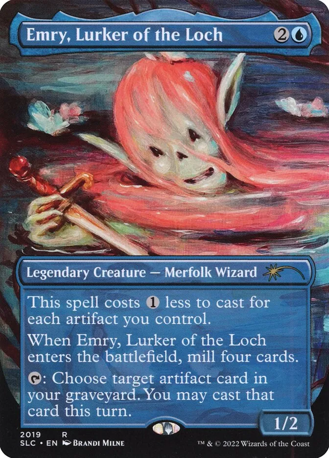 2022 Secret Lair 30th Anniversary Countdown Kit Emry, Lurker of the Loch rare #2019 unlisted card image