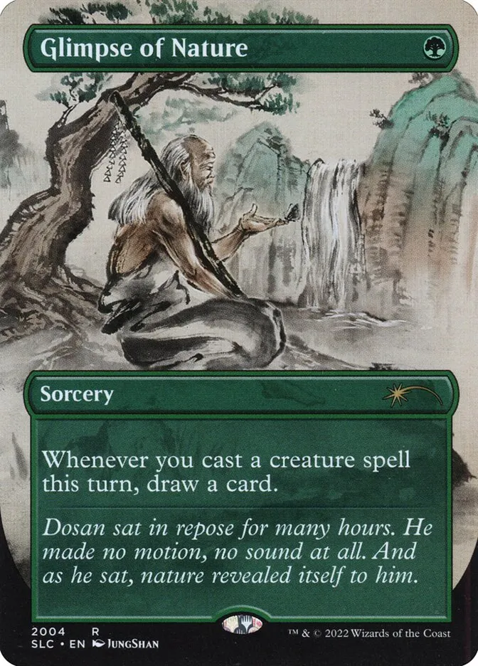2022 Secret Lair 30th Anniversary Countdown Kit Glimpse of Nature rare #2004 unlisted card image