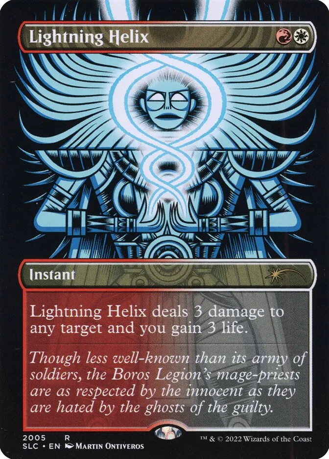 2022 Secret Lair 30th Anniversary Countdown Kit Lightning Helix rare #2005 unlisted card image