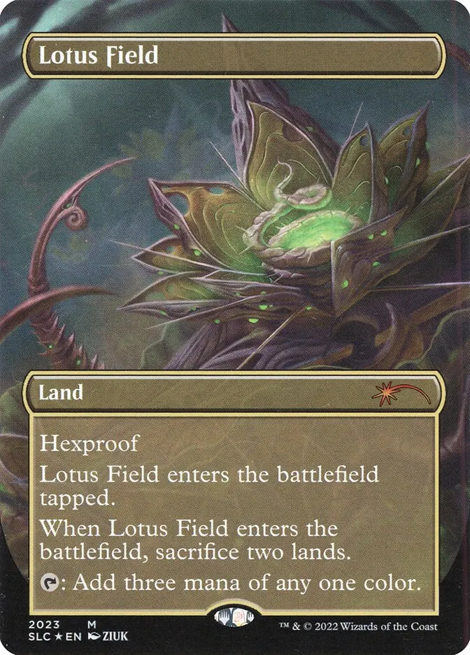 2022 Secret Lair 30th Anniversary Countdown Kit Lotus Field mythic #2023 unlisted card image
