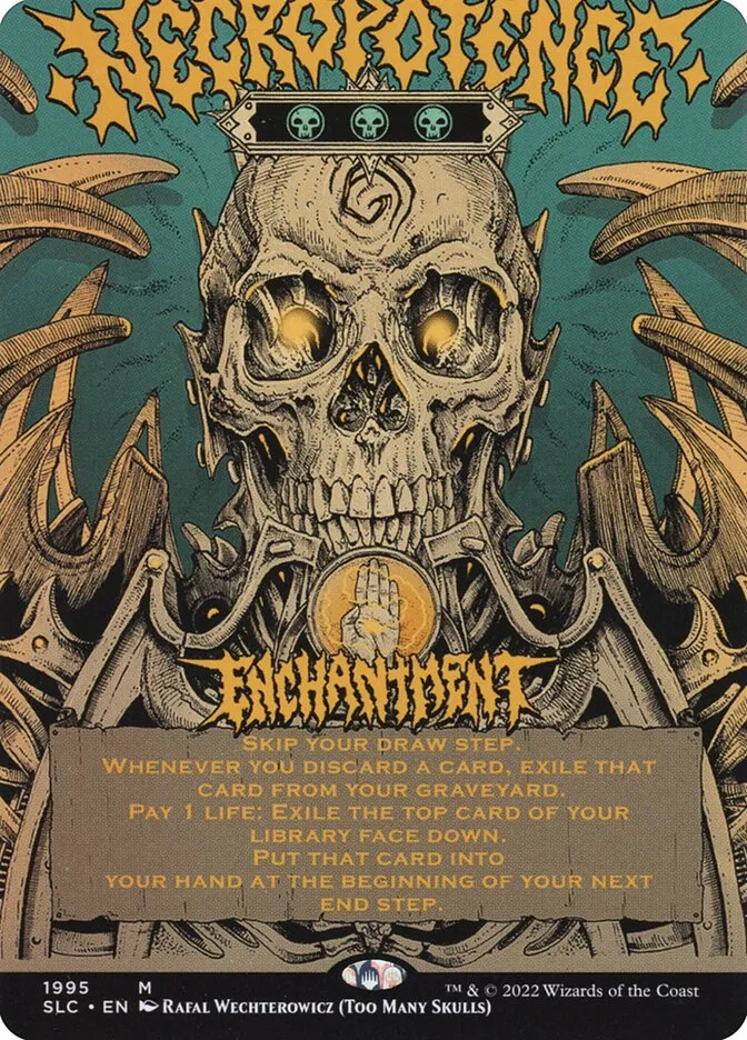 2022 Secret Lair 30th Anniversary Countdown Kit Necropotence mythic #1995 unlisted card image