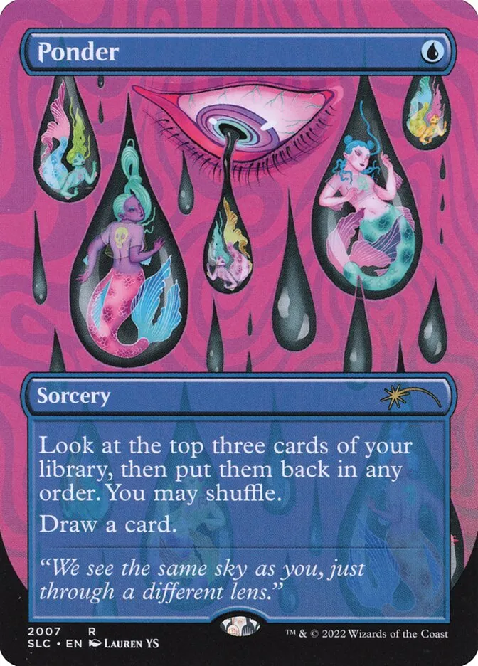 2022 Secret Lair 30th Anniversary Countdown Kit Ponder rare #2007 unlisted card image