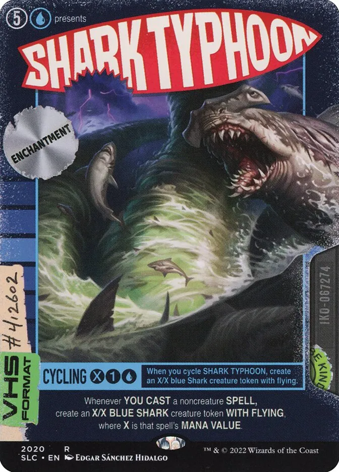 2022 Secret Lair 30th Anniversary Countdown Kit Shark Typhoon rare #2020 unlisted card image