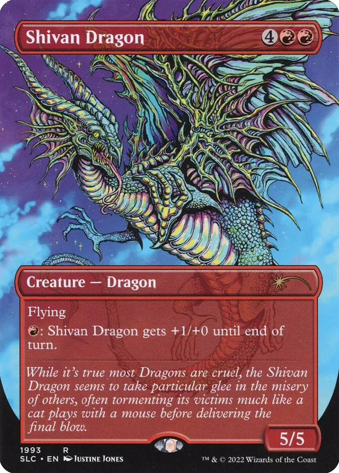 2022 Secret Lair 30th Anniversary Countdown Kit Shivan Dragon rare #1993 unlisted card image