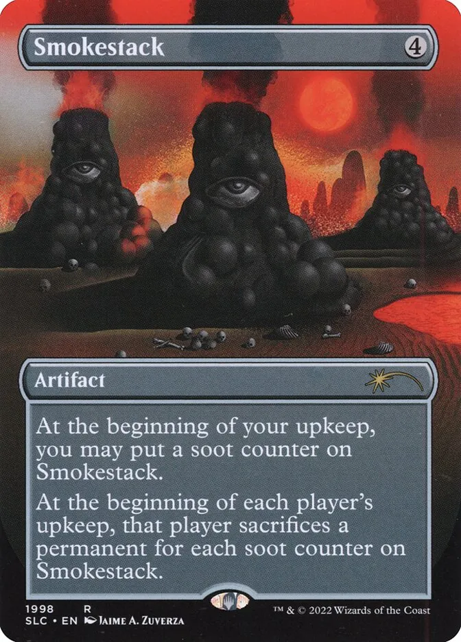 2022 Secret Lair 30th Anniversary Countdown Kit Smokestack rare #1998 unlisted card image