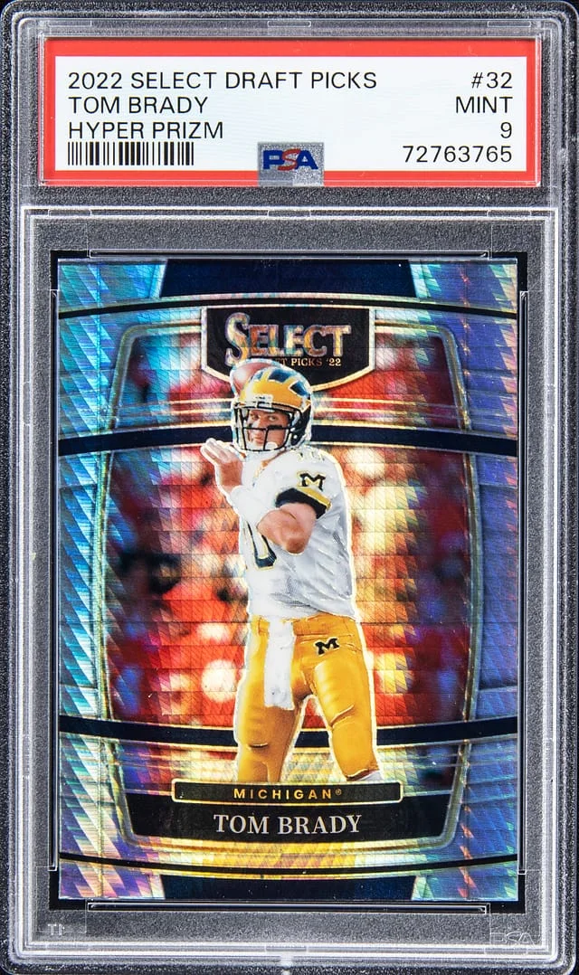 2022 Select Tom Brady Draft Picks Hyper Prizm #32 card image