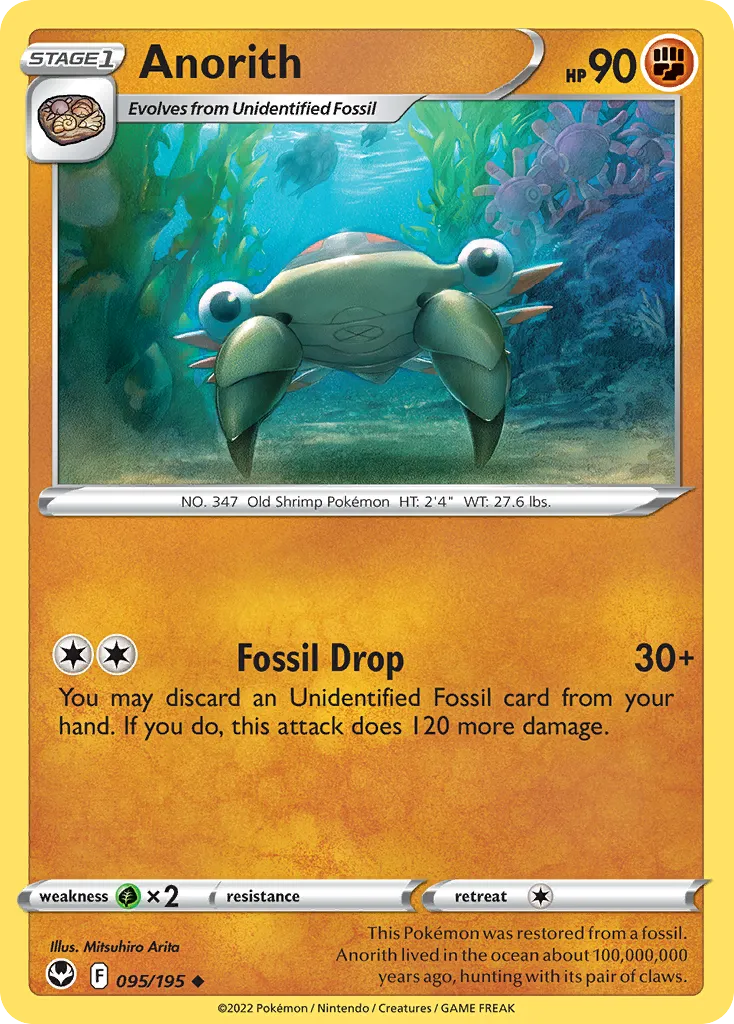 2022 Silver Tempest Anorith Uncommon #095/195 Uncommon card image