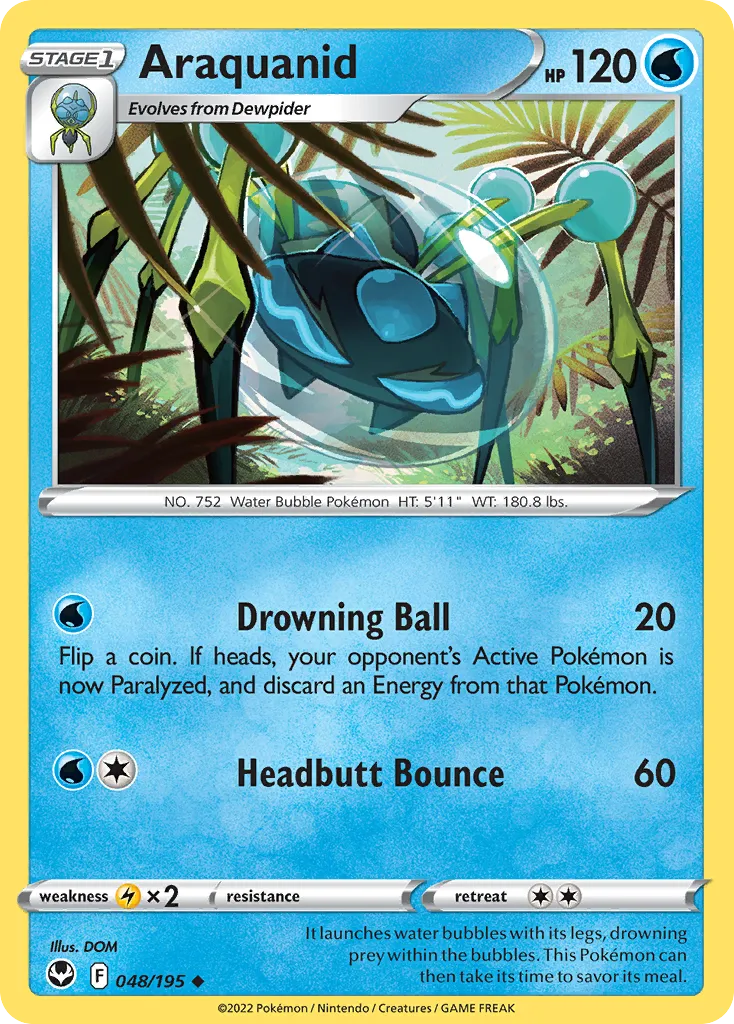 2022 Silver Tempest Araquanid #048/195 Uncommon card image