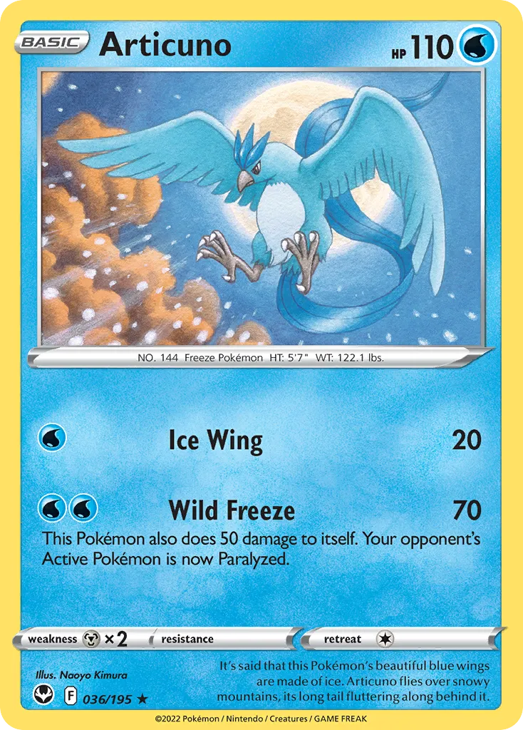 2022 Silver Tempest Articuno Rare Holo #036/195 Rare Holo card image