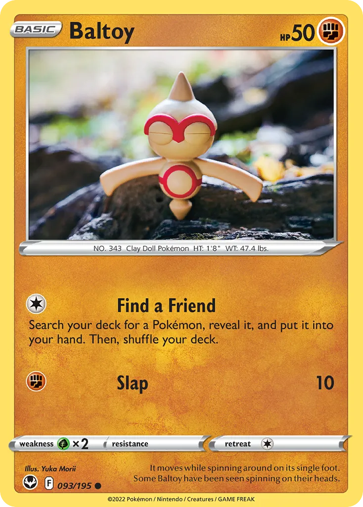 2022 Silver Tempest Baltoy Common #093/195 Common card image