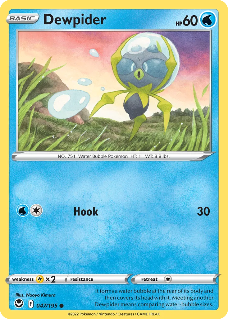 2022 Silver Tempest Dewpider #047/195 Common card image