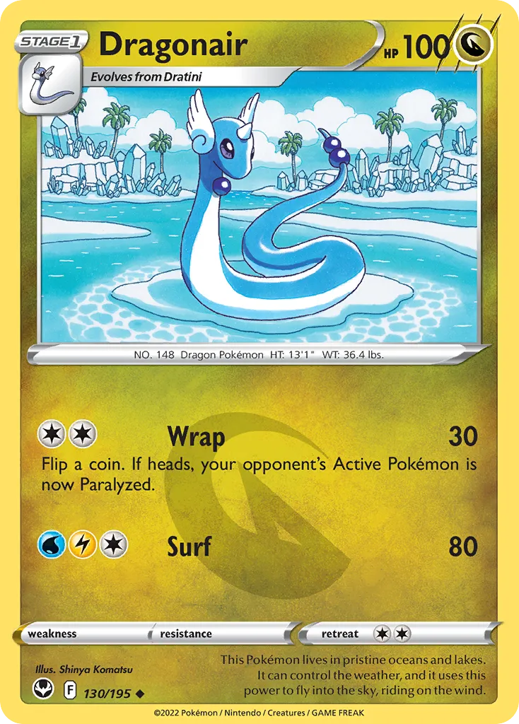 2022 Silver Tempest Dragonair #130/195 Uncommon card image