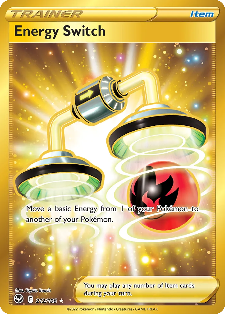 2022 Silver Tempest Energy Switch #212/195 Rare Secret card image
