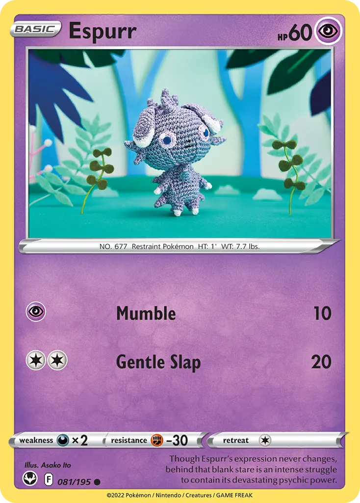 2022 Silver Tempest Espurr Common #081/195 Common card image