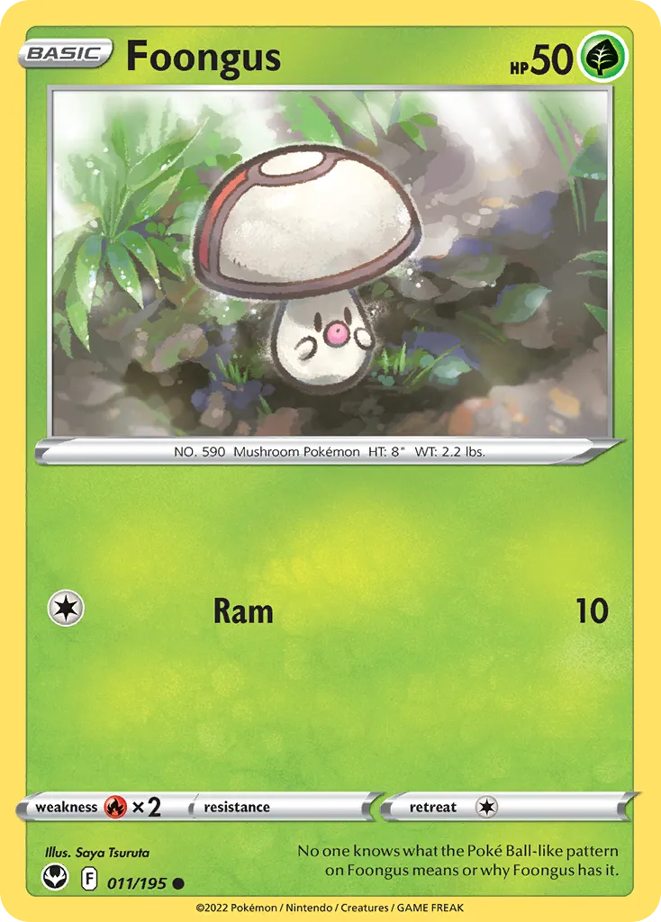 2022 Silver Tempest Foongus Common #011/195 Common card image