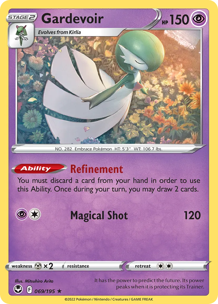 2022 Silver Tempest Gardevoir #069/195 Rare card image
