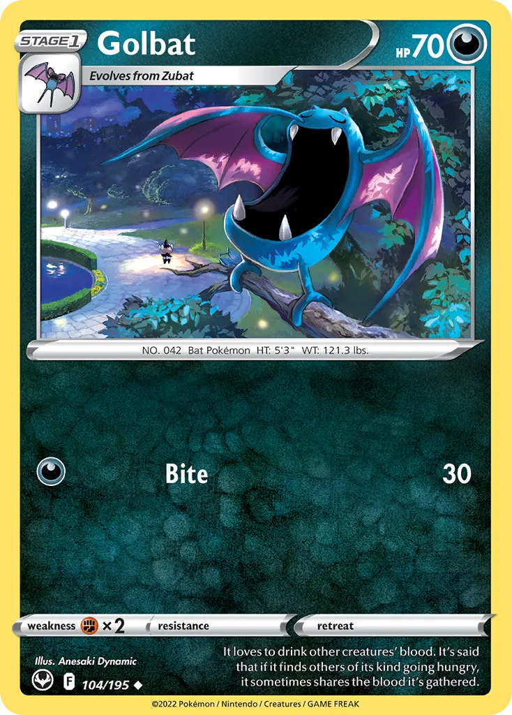 2022 Silver Tempest Golbat #104/195 Uncommon card image