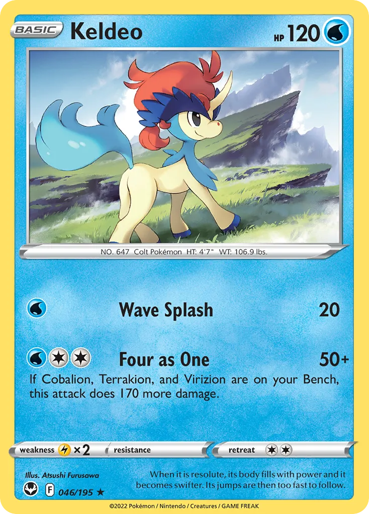 2022 Silver Tempest Keldeo #046/195 Rare card image