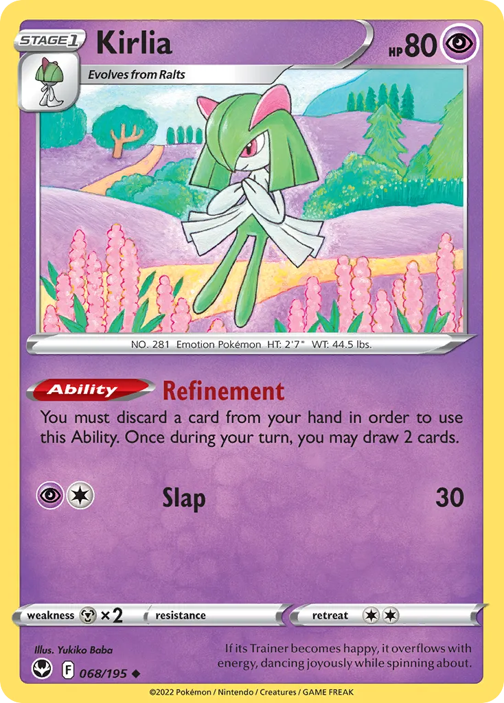 2022 Silver Tempest Kirlia #068/195 Uncommon card image